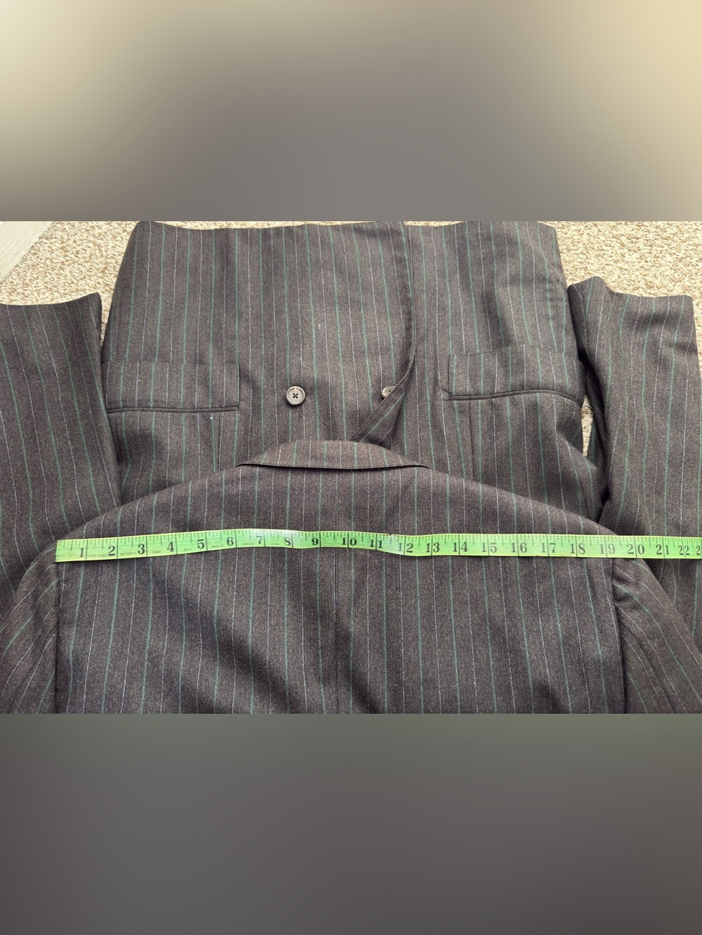Vintage Polo Ralph Lauren Suit Jacket 43R Double Breasted Pinstripe USA Neiman - Picture 8 of 8
